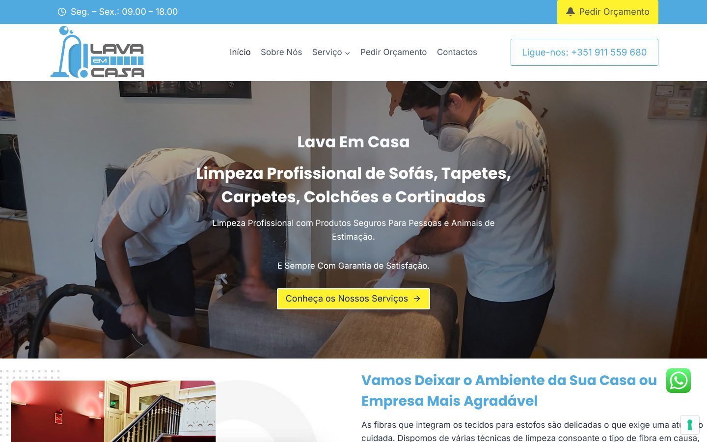 Site da Lava em Casa