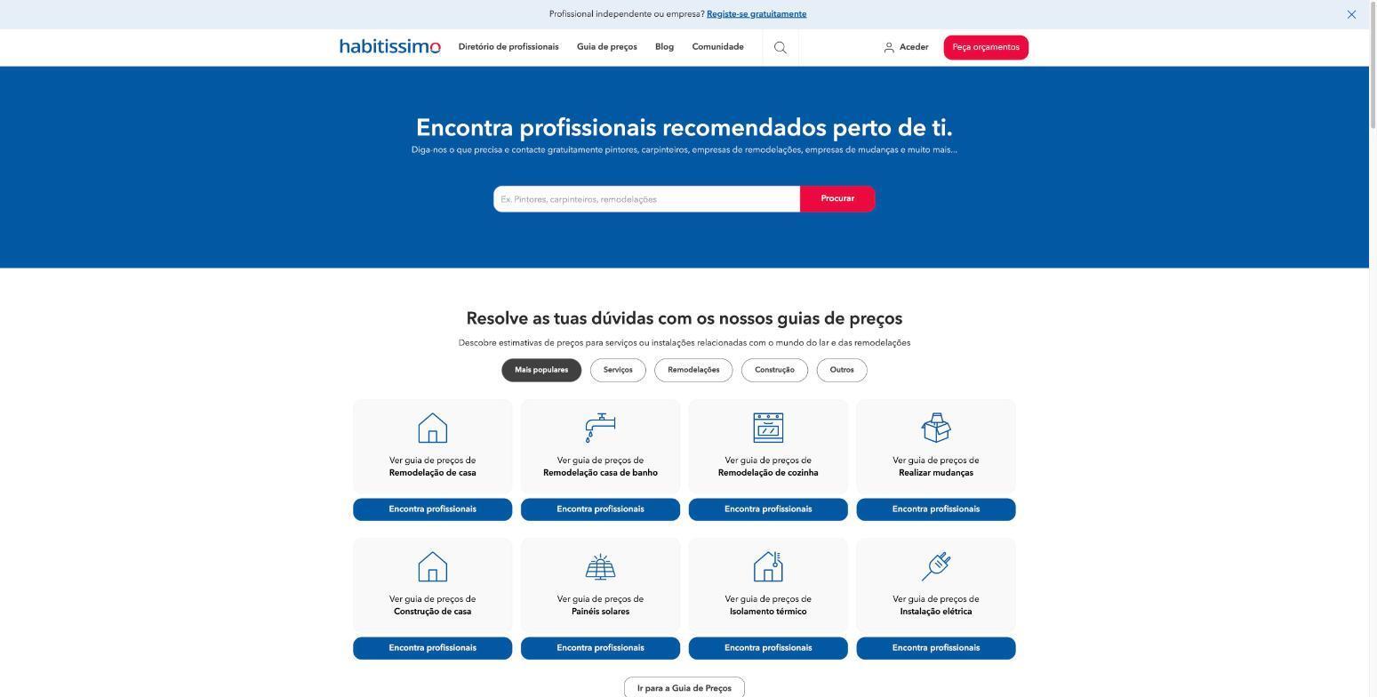 Site do Habitissimo