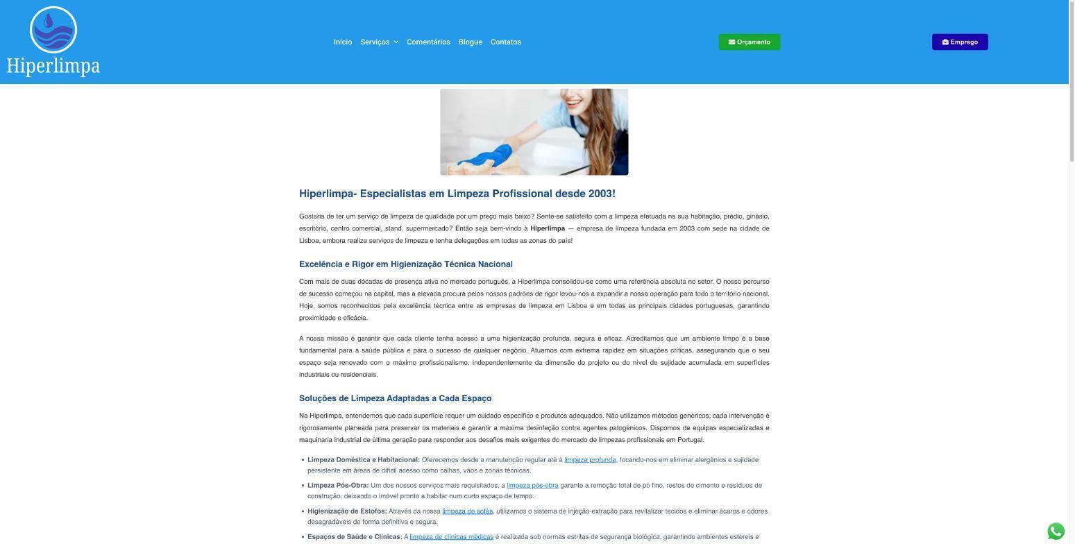 Site da Hiperlimpa