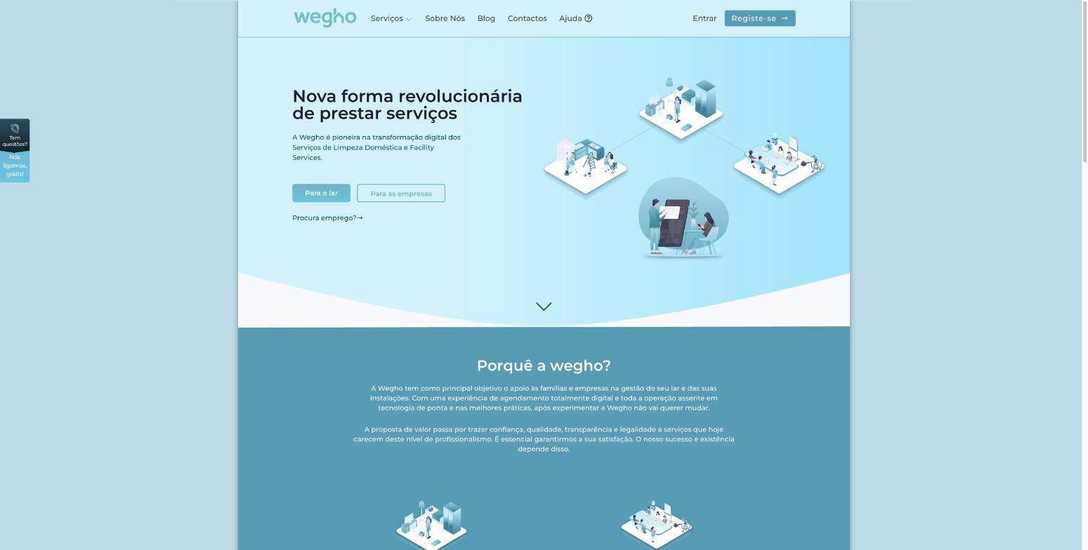 Site da Wegho
