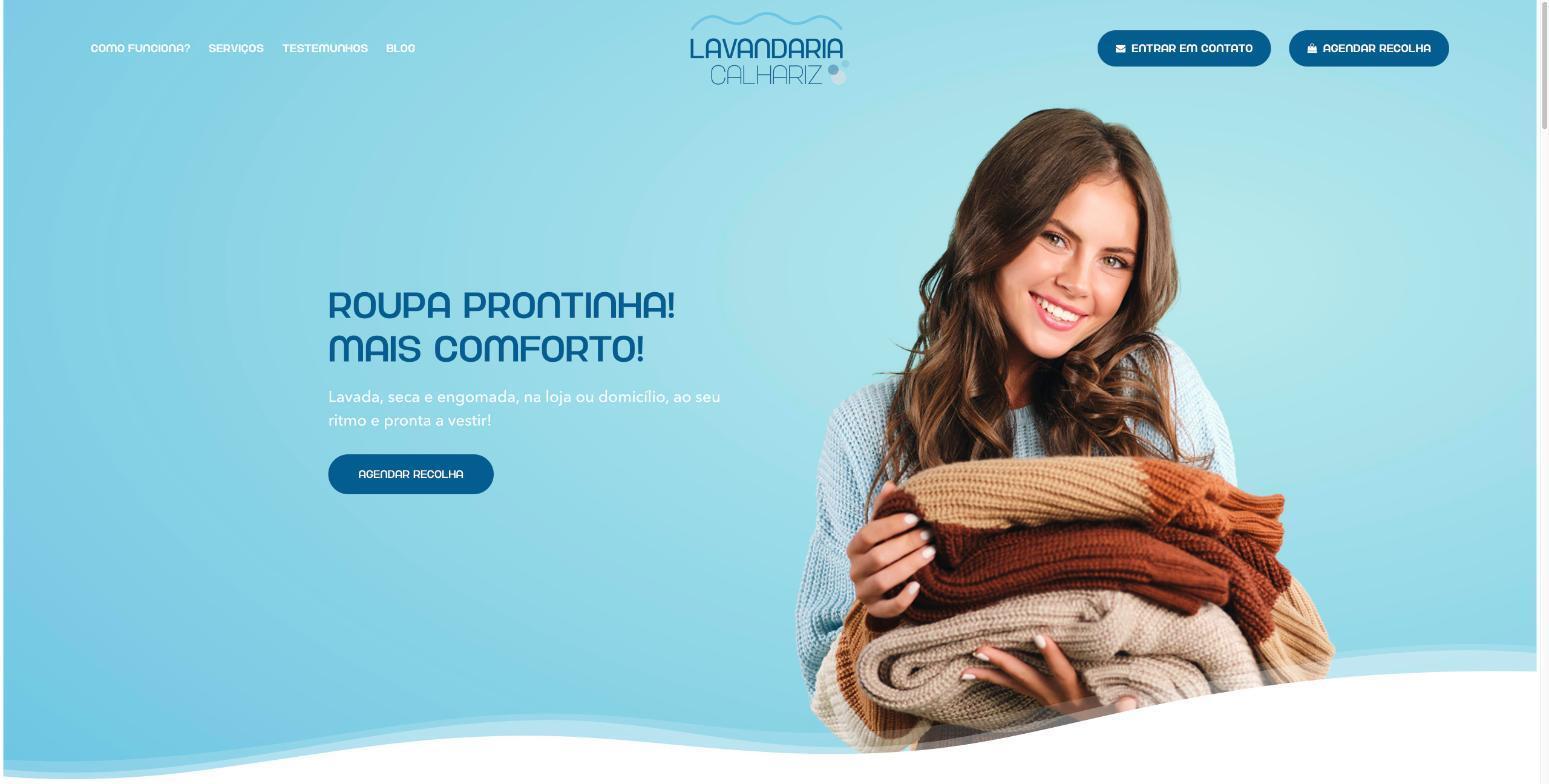 Site da Lavandaria Calhariz