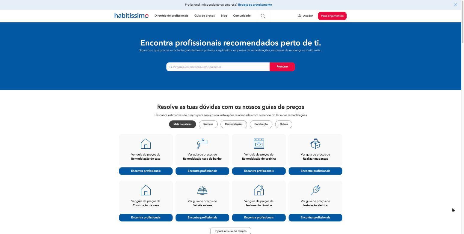 Site do Habitissimo